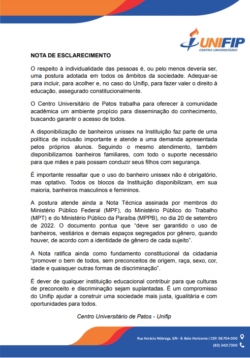 nota do unifip